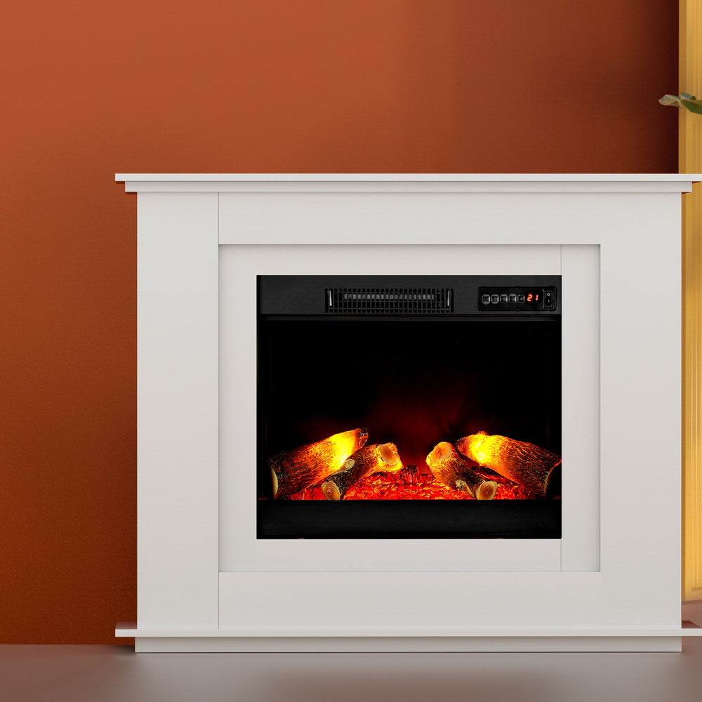 Devanti Electric Fireplace Fire Heater 2000W White