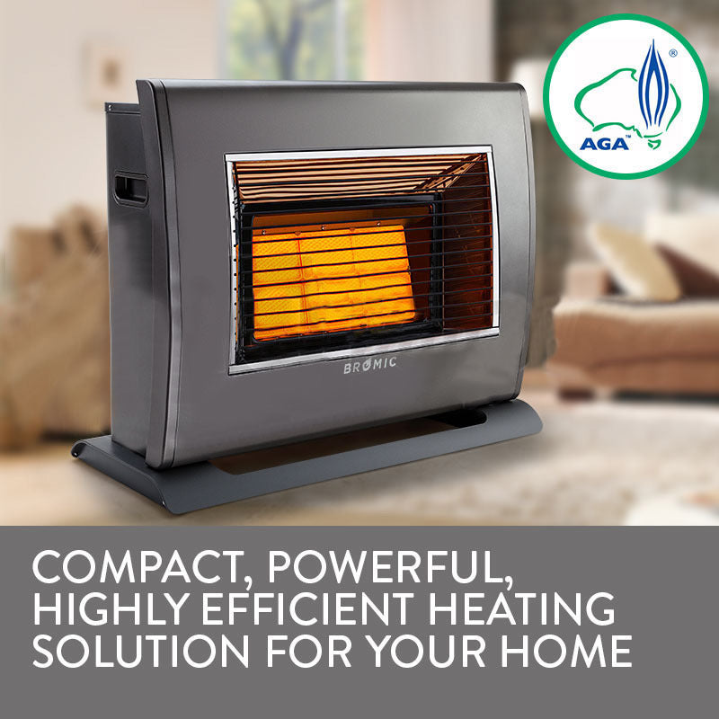 BROMIC Supaheat II Natural Gas Indoor Room Heater Portable Floor Flueless