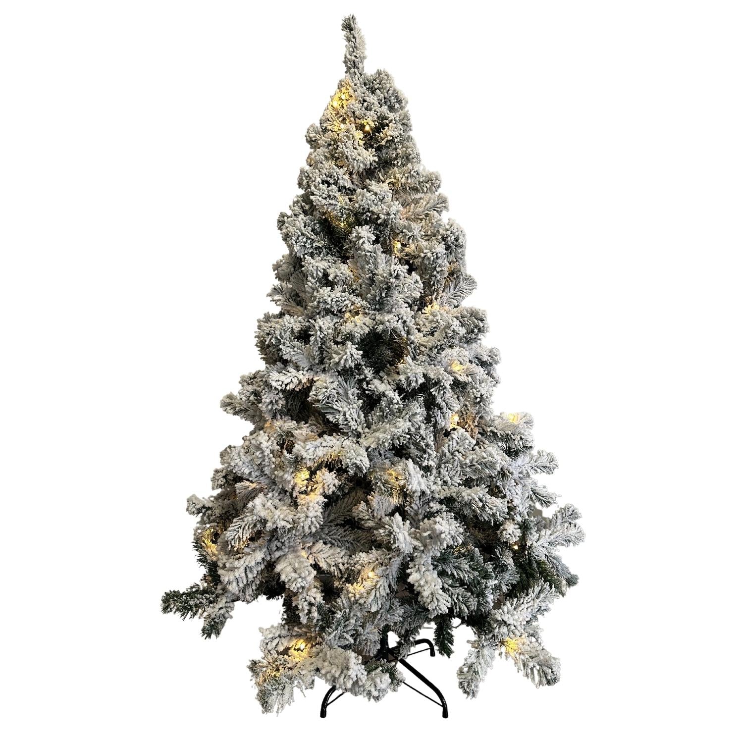 FESTISS 1.8m Christmas Tree with 250 LED Lights Warm White (Snowy)