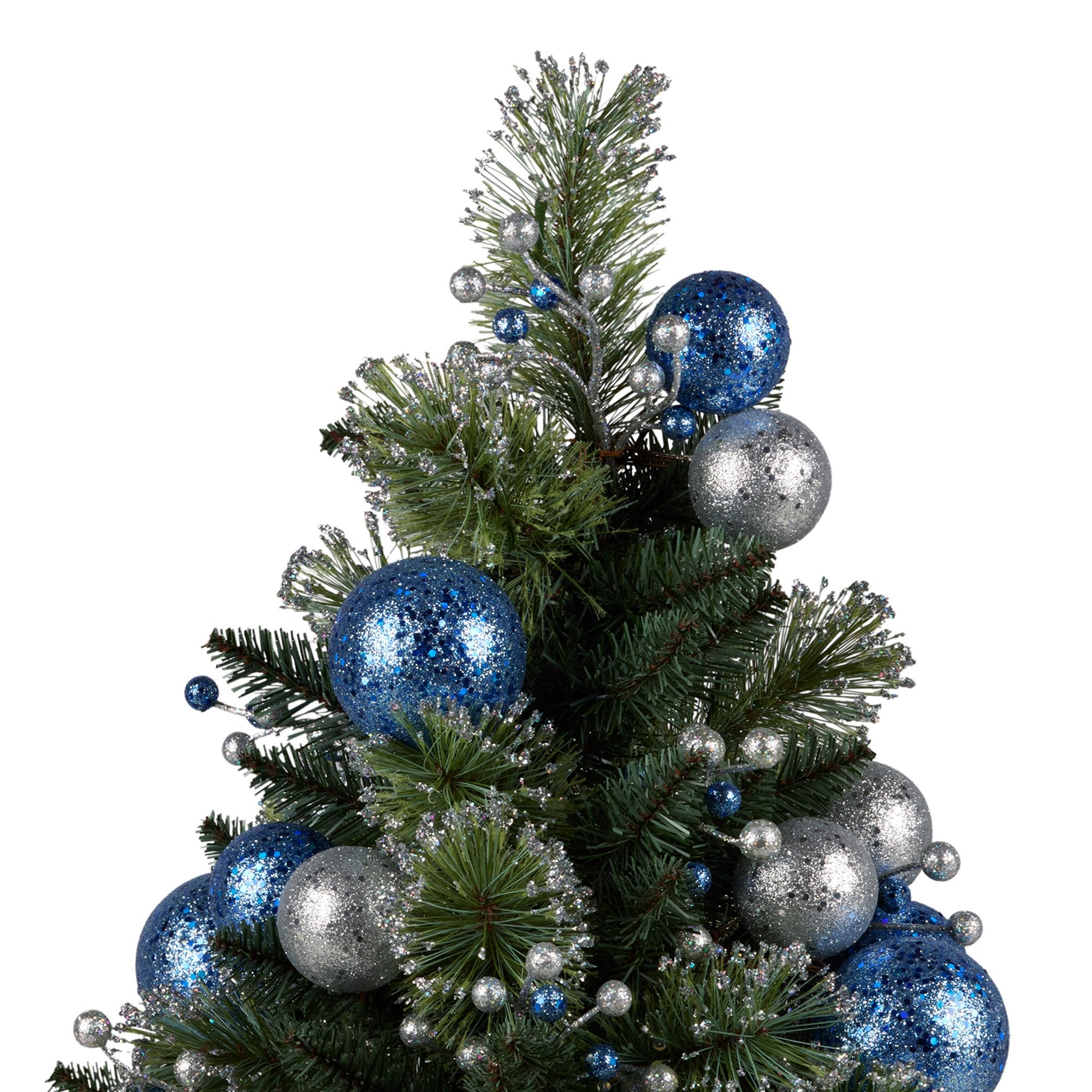 Swishmas 61cm Blue Collection Pre-Lit Tabletop Christmas Tree