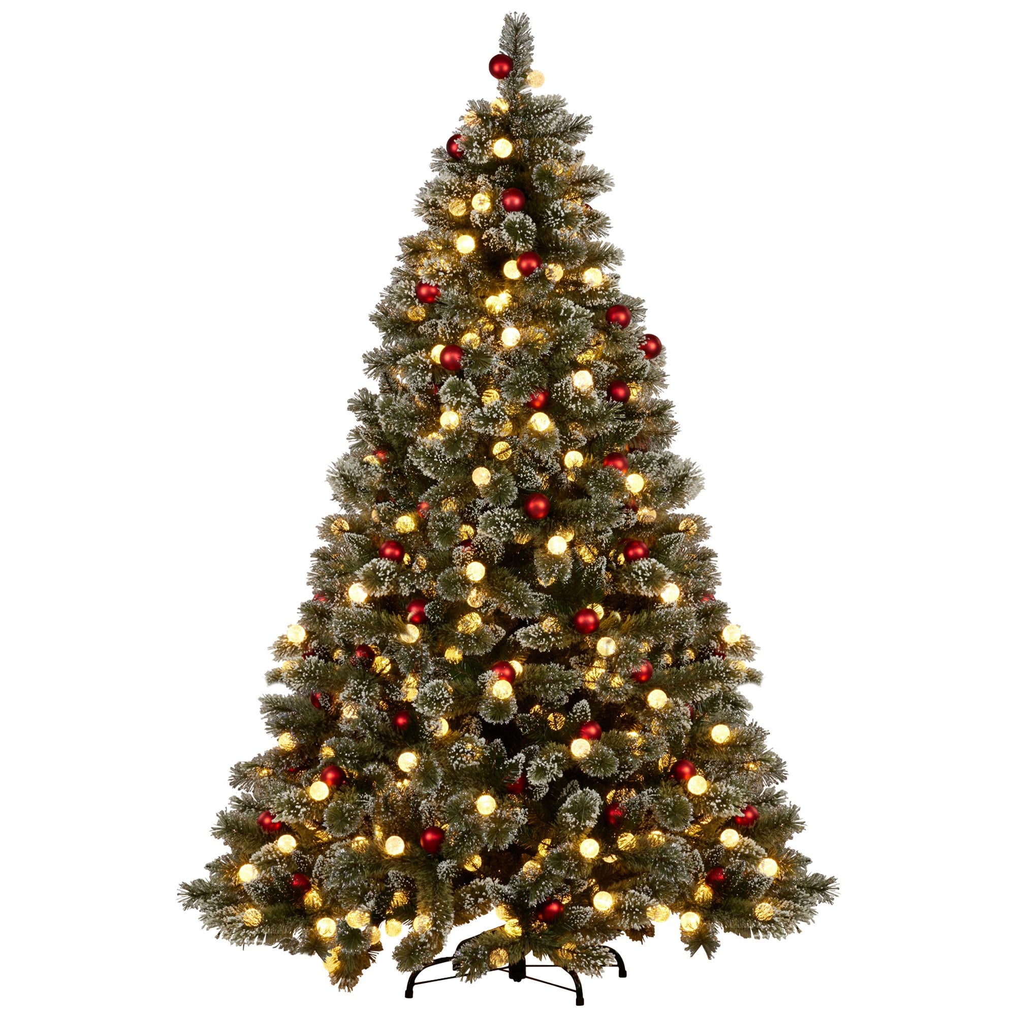 Swishmas Snowy Bristle 2.3m Multicolour Pre-Lit Christmas Tree with 1587 Tips