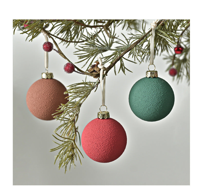 Set of 12 Matte Christmas Ornaments- Pastel Colored Shatterproof Baubles for Holiday Decor (6 cm)