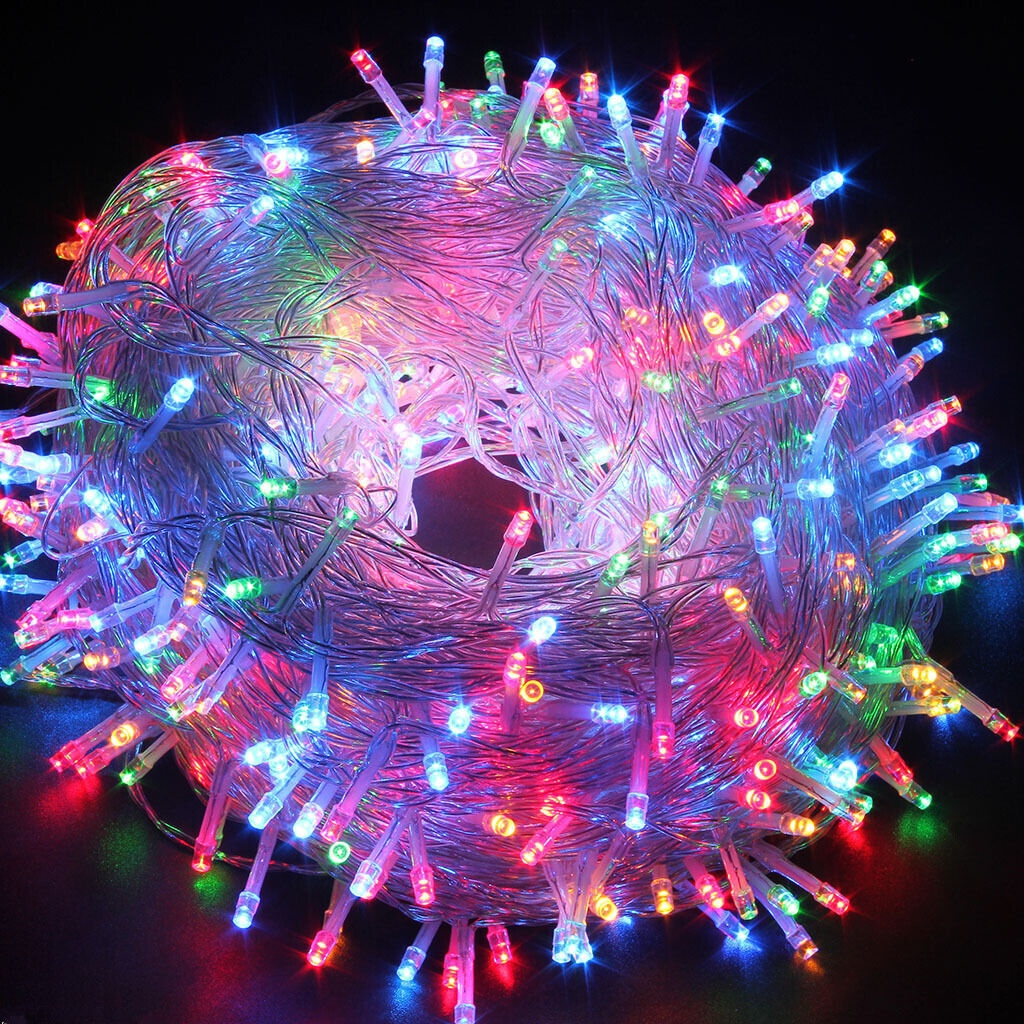 1000 Solar LED Fairy Lights 8 Function Memory Hold Christmas Decoration Multicolor