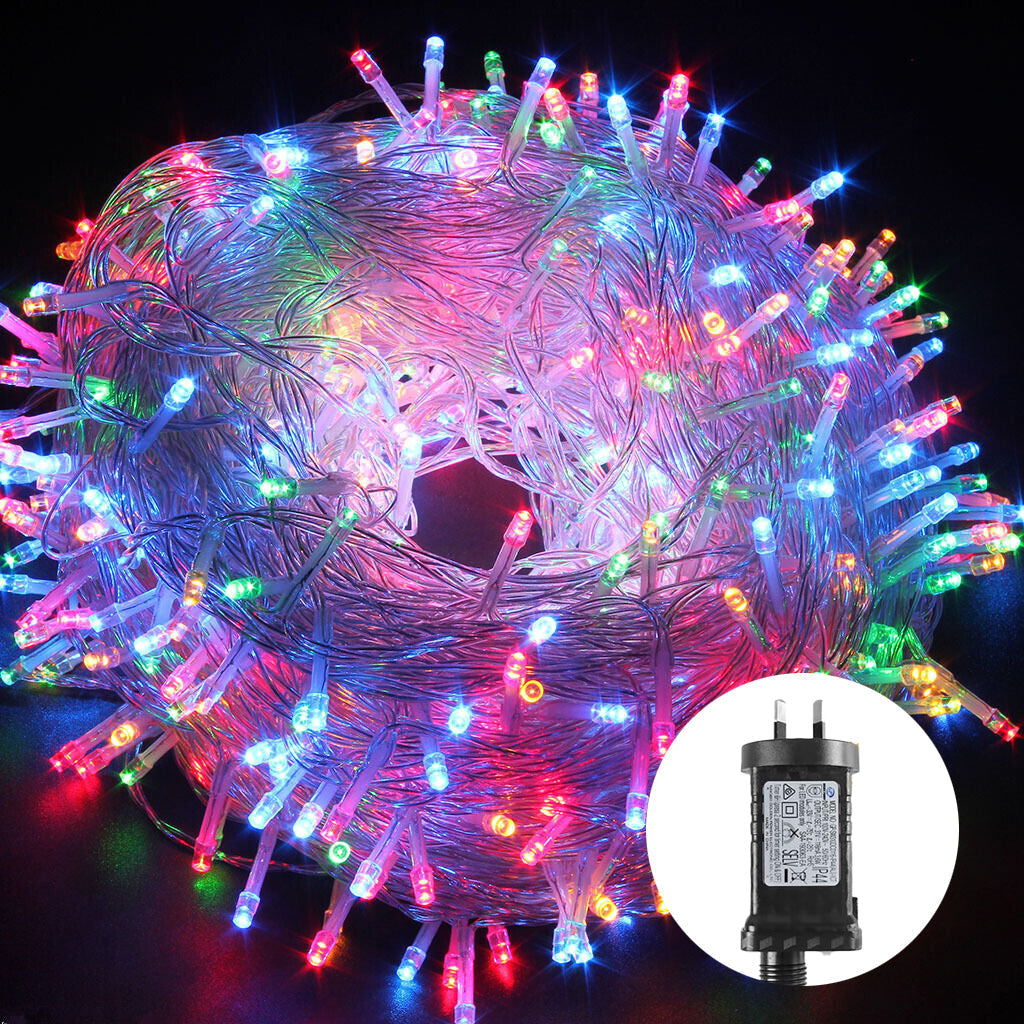 200 Low Voltage LED Fairy Lights 8 Function Memory Hold Christmas Decoration Multicolor