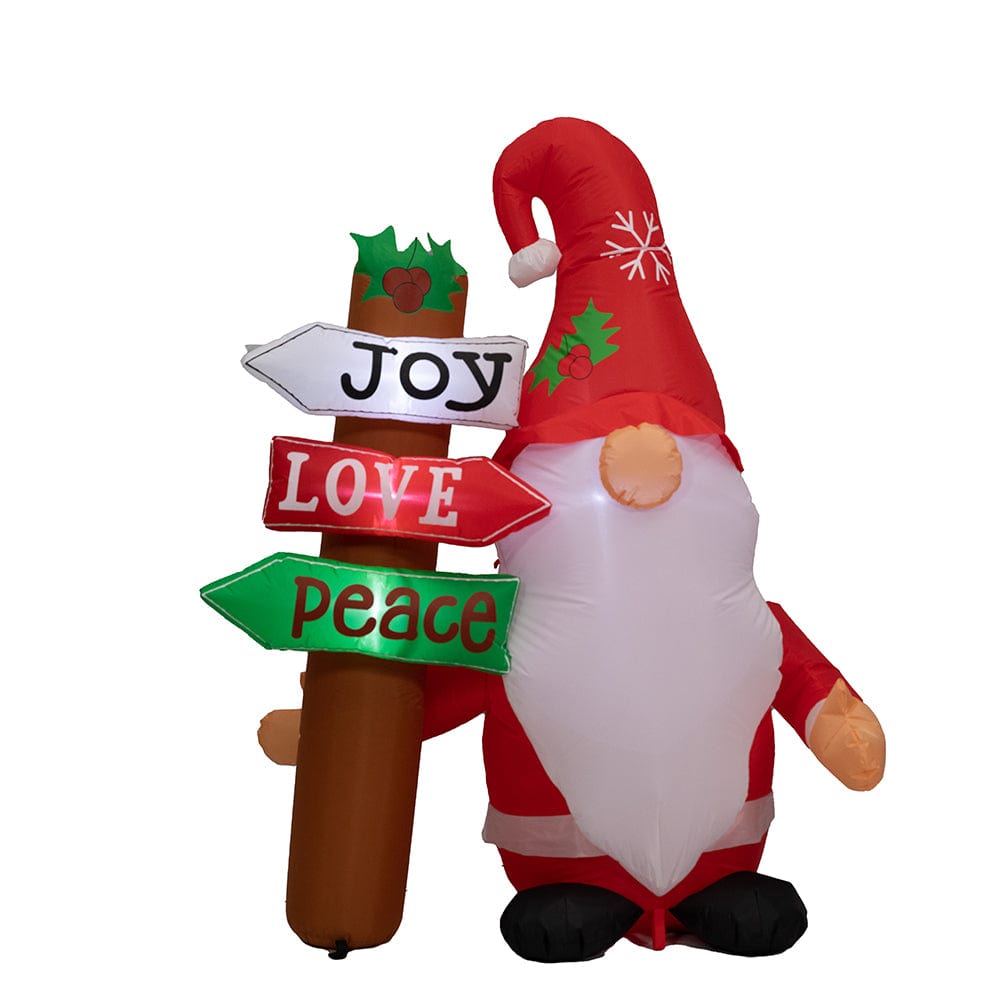 150cm Christmas Decoration Inflatable Gnome with Sign