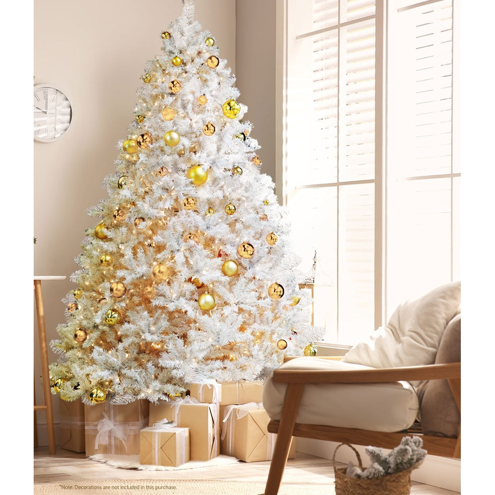 Jingle Jollys Christmas Tree 2.1m 1000 White Tips Xmas Tree Decorations