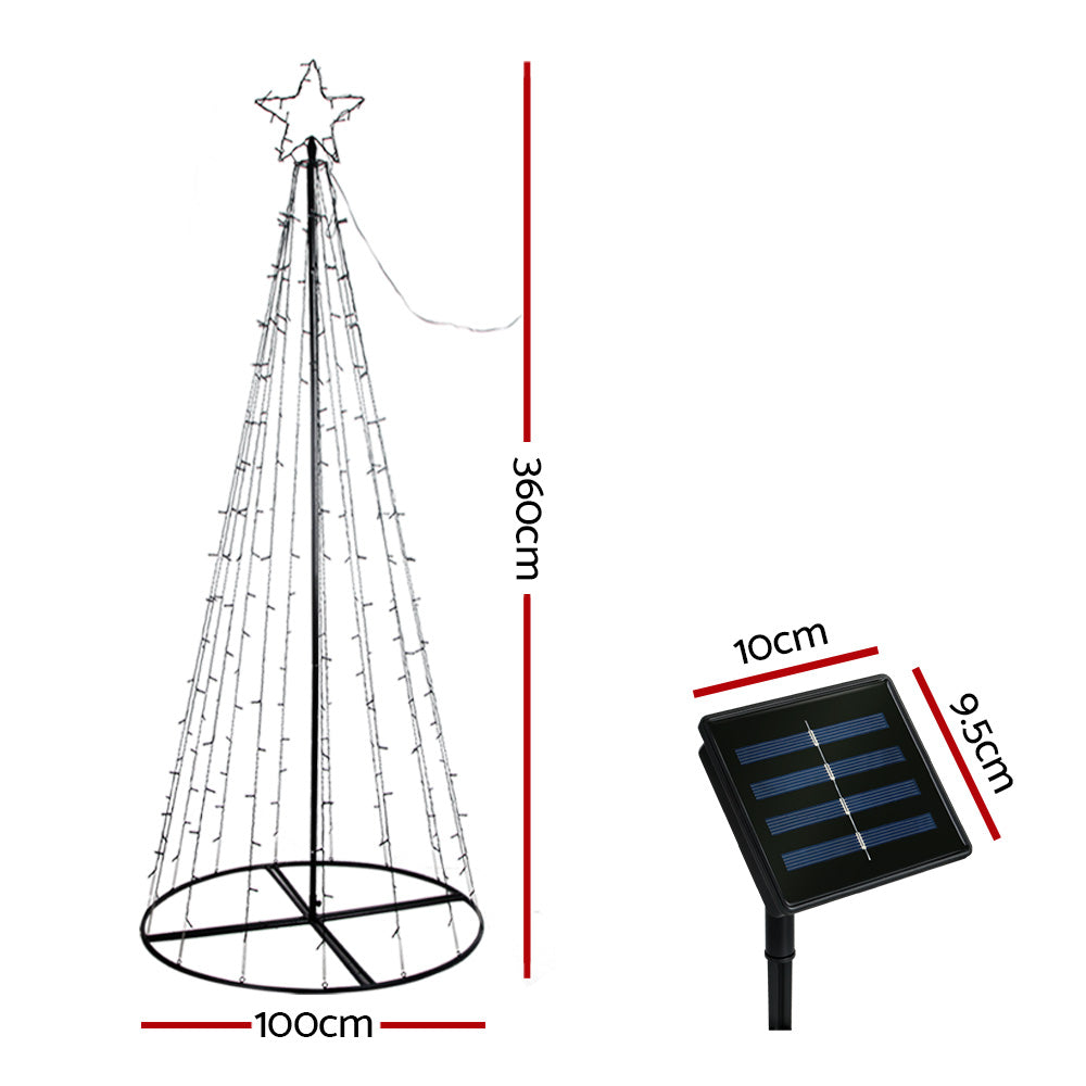 3.6M Christmas Tree 400 LED Solar Jingle Jollys