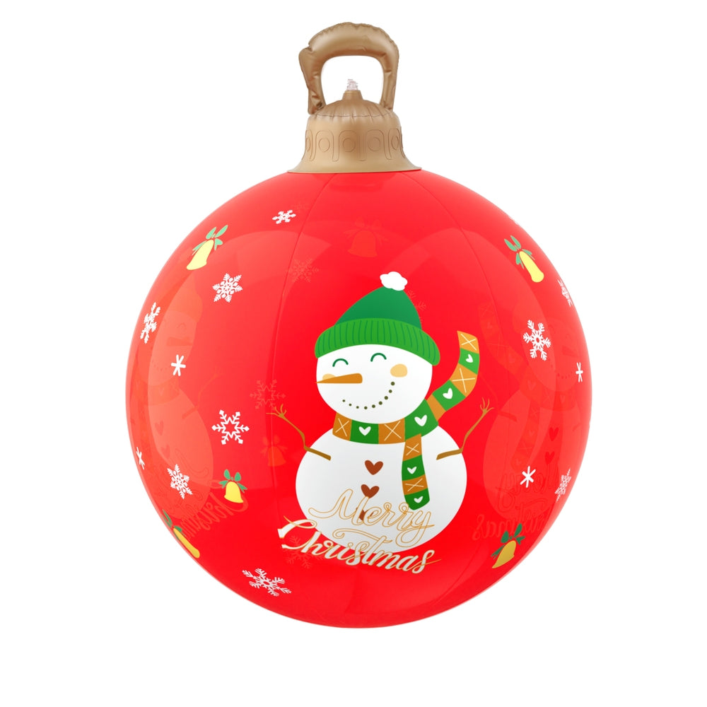 Jingle Jollys Christmas Inflatable Ball 60cm Illuminated Led Snowman Xmas Decor