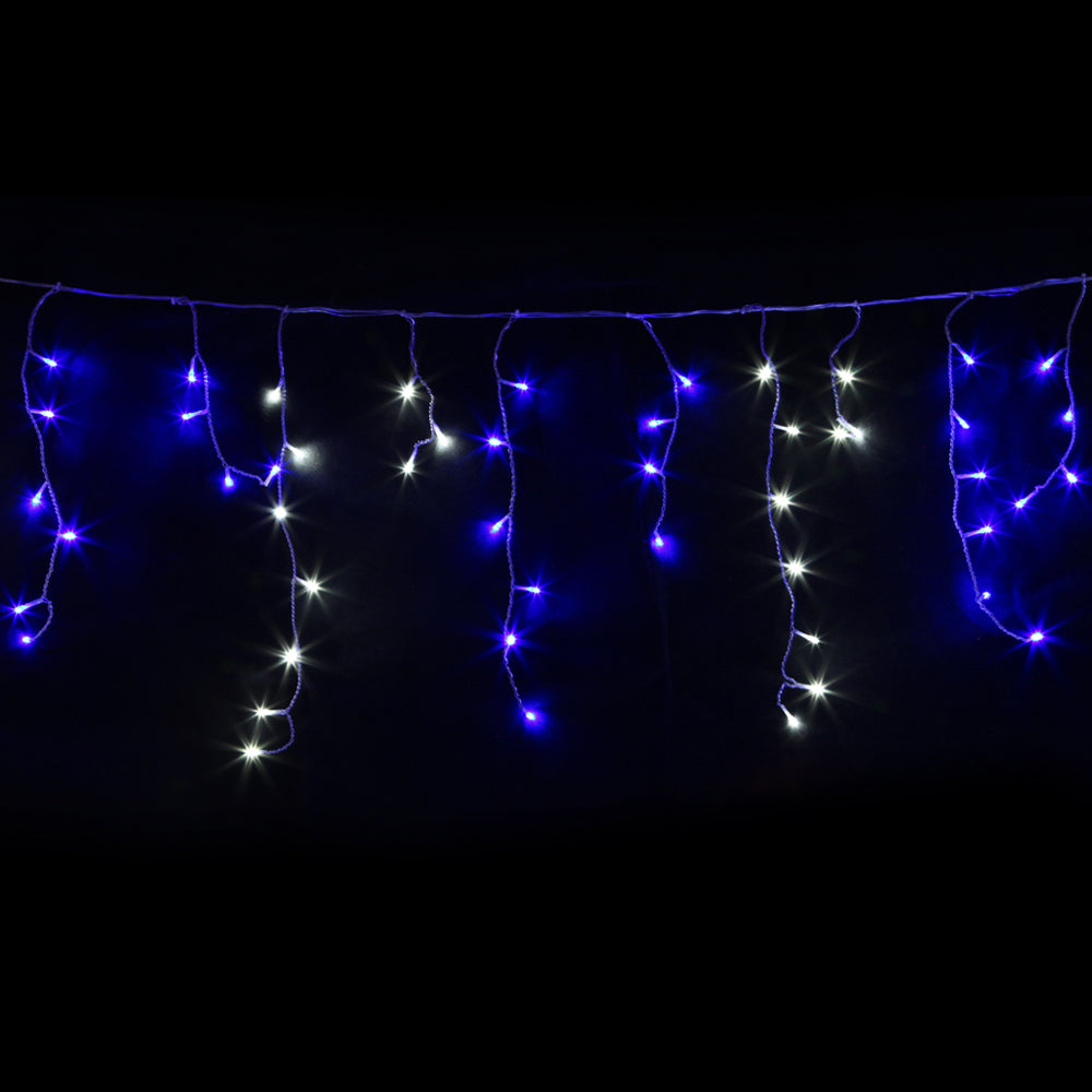 20M Christmas Lights Icicle Light 800 LED Blue White Decor Jingle Jollys