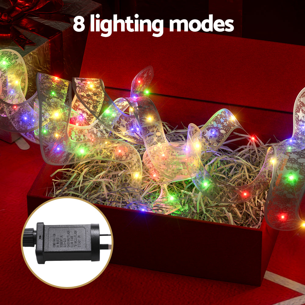 20M Christmas Lights Ribbon Fairy Light 200 LED Colored Jingle Jollys