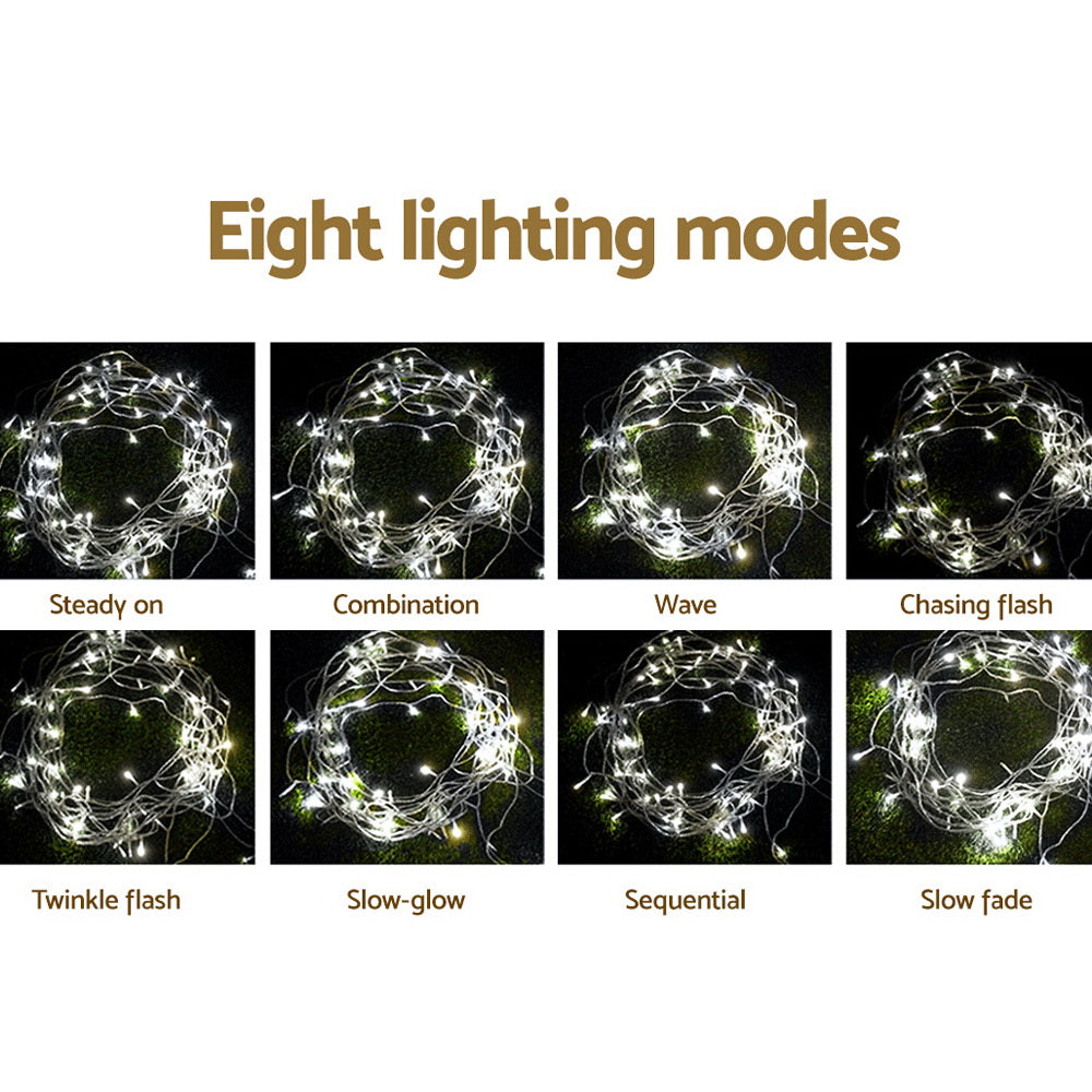 100M Christmas Lights String Fairy Light 500 LED Cool White Jingle Jollys